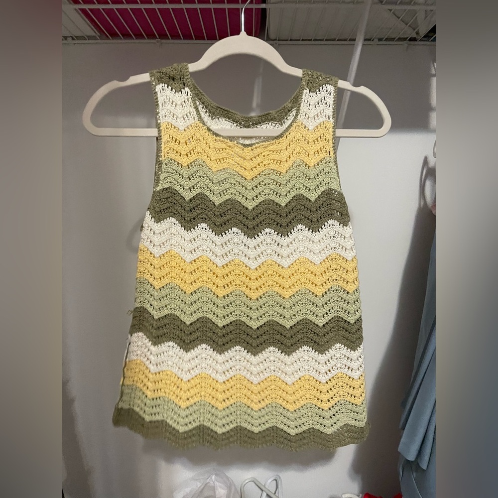 vintage crochet tank top